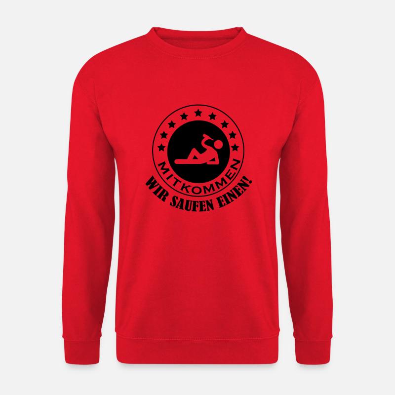 mitkommen_wir_saufen_einen_001 - Unisex Pullover - Rot
