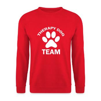 Chien Hund - Sweat-shirt Unisexe - rouge - Devant - Alina (178cm) & Michal (187cm)