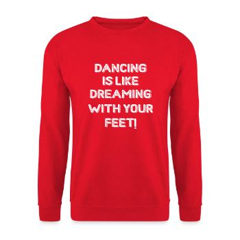 Dancing Dance Music - Unisex Sweatshirt - red - Front - Alina (178cm) & Michal (187cm)