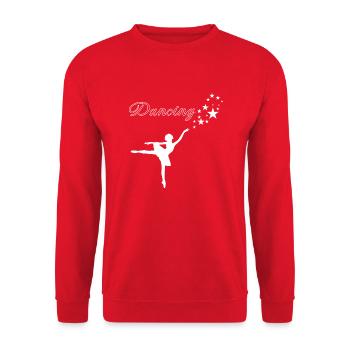 Dancing Dance Music - Unisex Pullover - Rot - Vorne - Alina (178cm) & Michal (187cm)