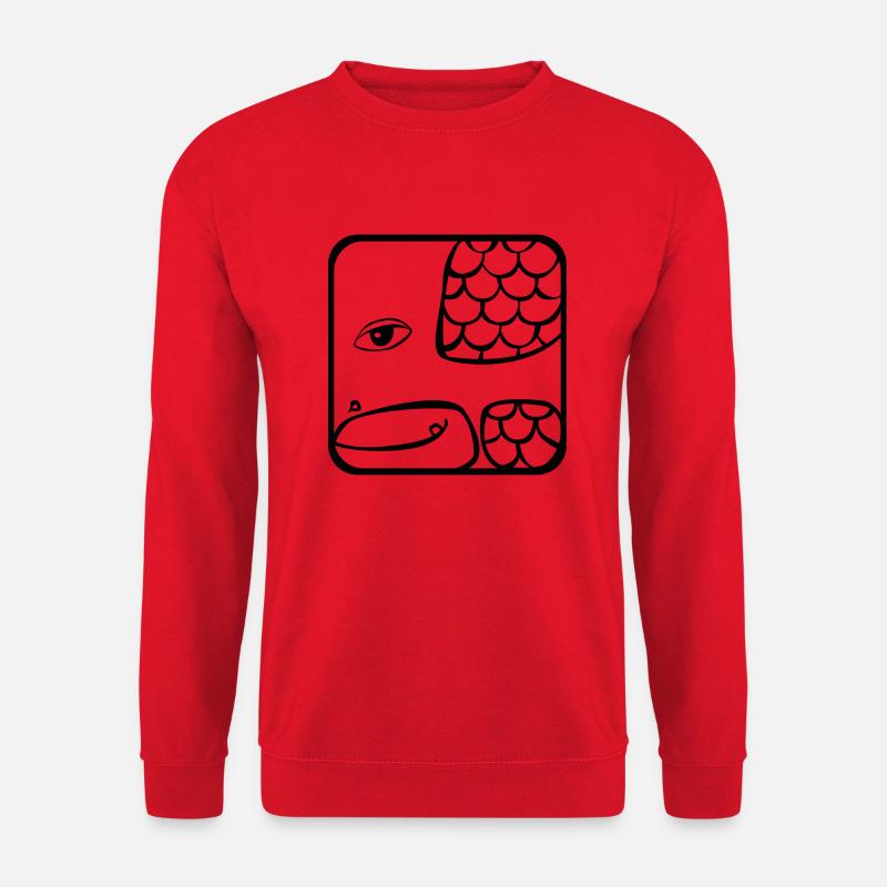5 Kin Maya-Schlange BLK - Unisex Pullover - Rot