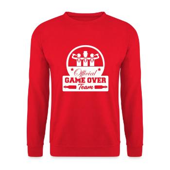Official Game Over Team - Unisex Sweatshirt - red - Front - Alina (178cm) & Michal (187cm)