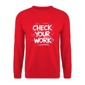 Mathelehrer Inspiration - Unisex Pullover - Rot - Vorne - Alina (178cm) & Michal (187cm)