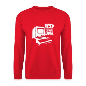 Expert in precise coding - Unisex Sweatshirt - red - Front - Alina (178cm) & Michal (187cm)