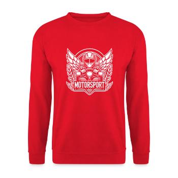 Motorsport Logo - Unisex Sweatshirt - red - Front - Alina (178cm) & Michal (187cm)