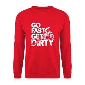 Adrenaline: Motocross Lifestyle - Unisex Sweatshirt - red - Front - Alina (178cm) & Michal (187cm)