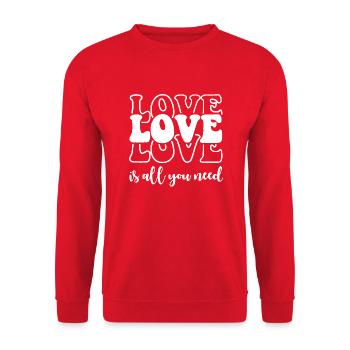 xoxo love you amore Flowers Women Valentine day 14 - Unisex Sweatshirt - red - Front - Alina (178cm) & Michal (187cm)