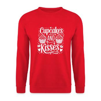 Cupcakes et bisous - Sweat-shirt Unisexe - rouge - Devant - Alina (178cm) & Michal (187cm)