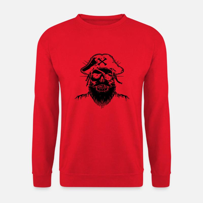 pirat skull 1 - Unisex Pullover - Rot