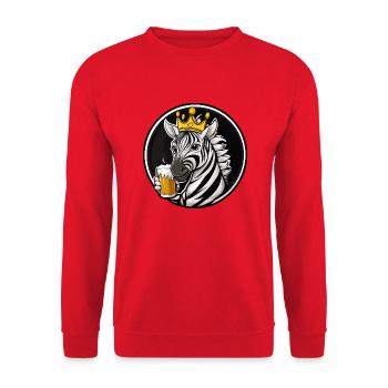 Bière Zebra - Sweat-shirt Unisexe - rouge - Devant - Alina (178cm) & Michal (187cm)