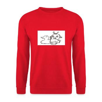 L’un dans l’autre - Sweat-shirt Unisexe - rouge - Devant - Alina (178cm) & Michal (187cm)