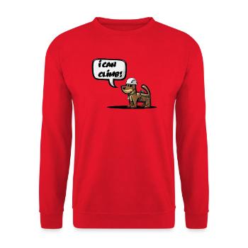 I CAN CLIMB! - Unisex Sweatshirt - red - Front - Alina (178cm) & Michal (187cm)