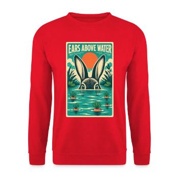 EARS ABOVE WATER - Unisex Pullover - Rot - Vorne - Alina (178cm) & Michal (187cm)