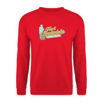 Fort Lauderdale Rétro sous le soleil - Sweat-shirt Unisexe - rouge - Devant - Alina (178cm) & Michal (187cm)