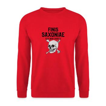 Finis Saxoniae - J’y étais (noir) - Sweat-shirt Unisexe - rouge - Devant - Alina (178cm) & Michal (187cm)