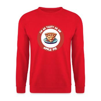 süßes Stück Apfelkuchen - Unisex Pullover - Rot - Vorne - Alina (178cm) & Michal (187cm)