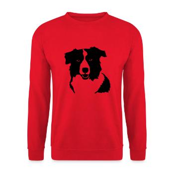Border Collie - Sweat-shirt Unisexe - rouge - Devant - Alina (178cm) & Michal (187cm)