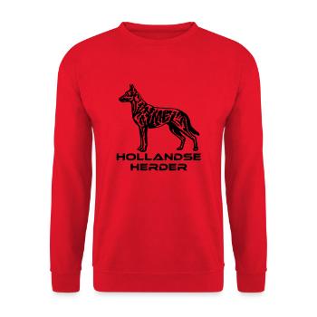 516 Hollandse Herder - Unisex Pullover - Rot - Vorne - Alina (178cm) & Michal (187cm)