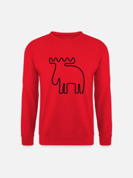 Elch - Unisex Pullover - Rot