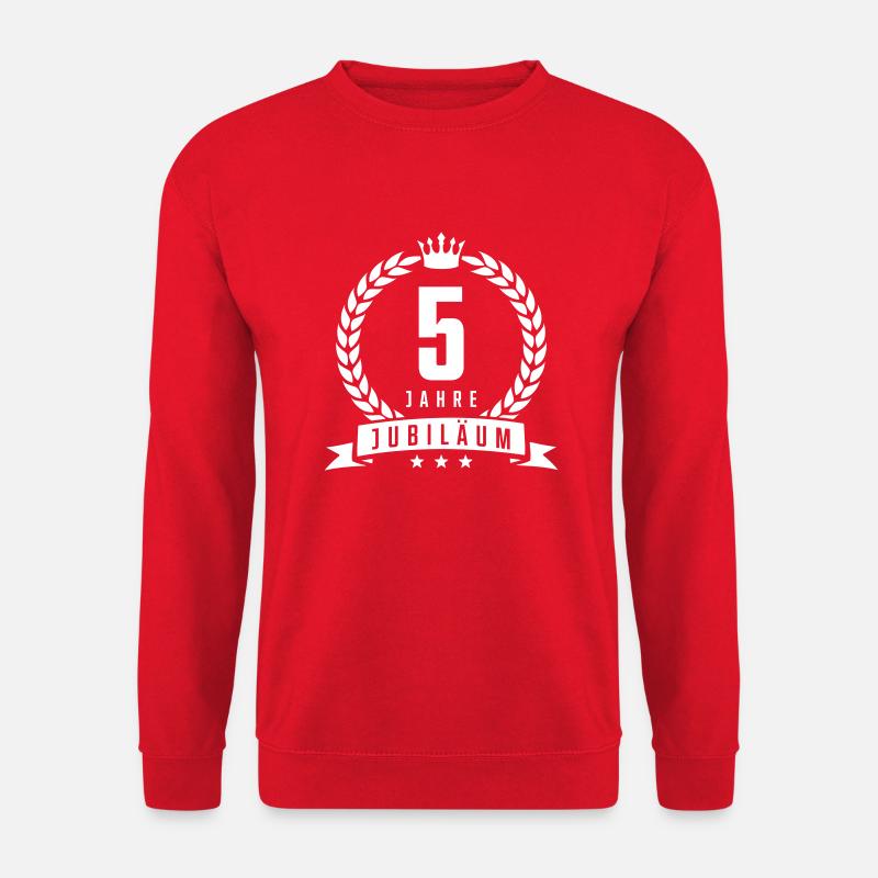 5 years anniversary wreath - Unisex Sweatshirt - red