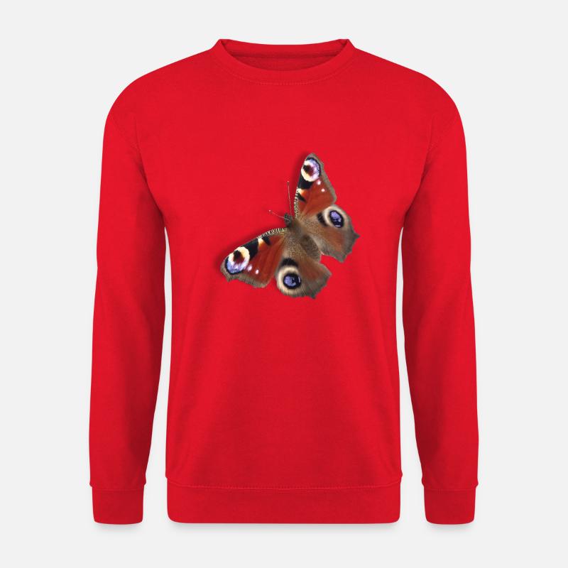 Peacock Butterfly - Unisex Sweatshirt - red