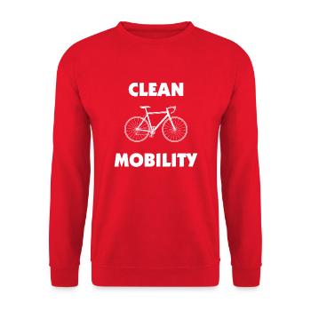 Clean Mobility Rennrad Fahrrad - Unisex Pullover - Rot - Vorne - Alina (178cm) & Michal (187cm)