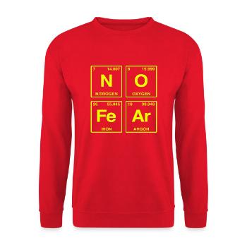 NO FEAR - with elements of the perdiode system - Unisex Sweatshirt - red - Front - Alina (178cm) & Michal (187cm)
