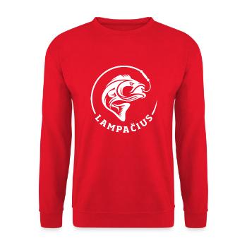 Lampačius logo baltas - Unisex Sweatshirt - red - Front - Alina (178cm) & Michal (187cm)