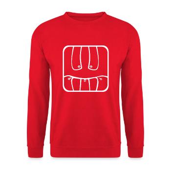 13 Kin Maya Voyageur WHT - Unisex Sweatshirt - red - Front - Alina (178cm) & Michal (187cm)