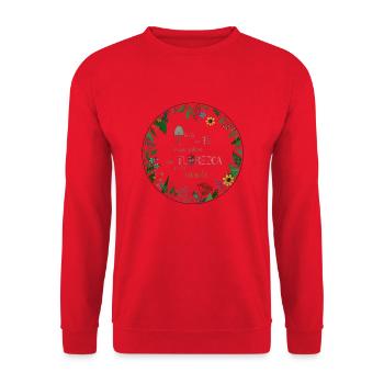 Plantez en vous ce qui devrait fleurir chez les autres - Sweat-shirt Unisexe - rouge - Devant - Alina (178cm) & Michal (187cm)