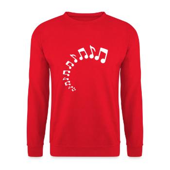 De nombreuses icônes de notes de musique Mélodie Notes de musique Audio - Sweat-shirt Unisexe - rouge - Devant - Alina (178cm) & Michal (187cm)