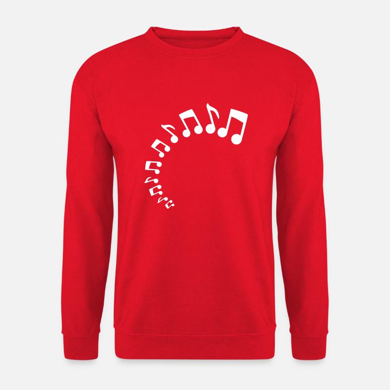 Mange musiknoder Ikoner Melodi Musikalske Noter Lyd - Unisex sweater - rød