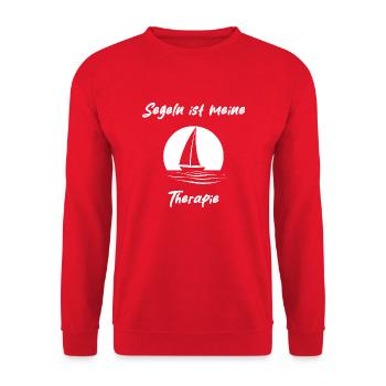 Segeln ist meine Therapie - Unisex Pullover - Rot - Vorne - Alina (178cm) & Michal (187cm)