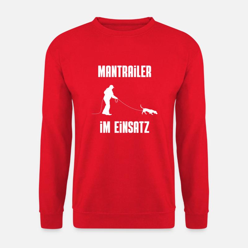 Mantrailer im Einsatz - Unisex Pullover - Rot