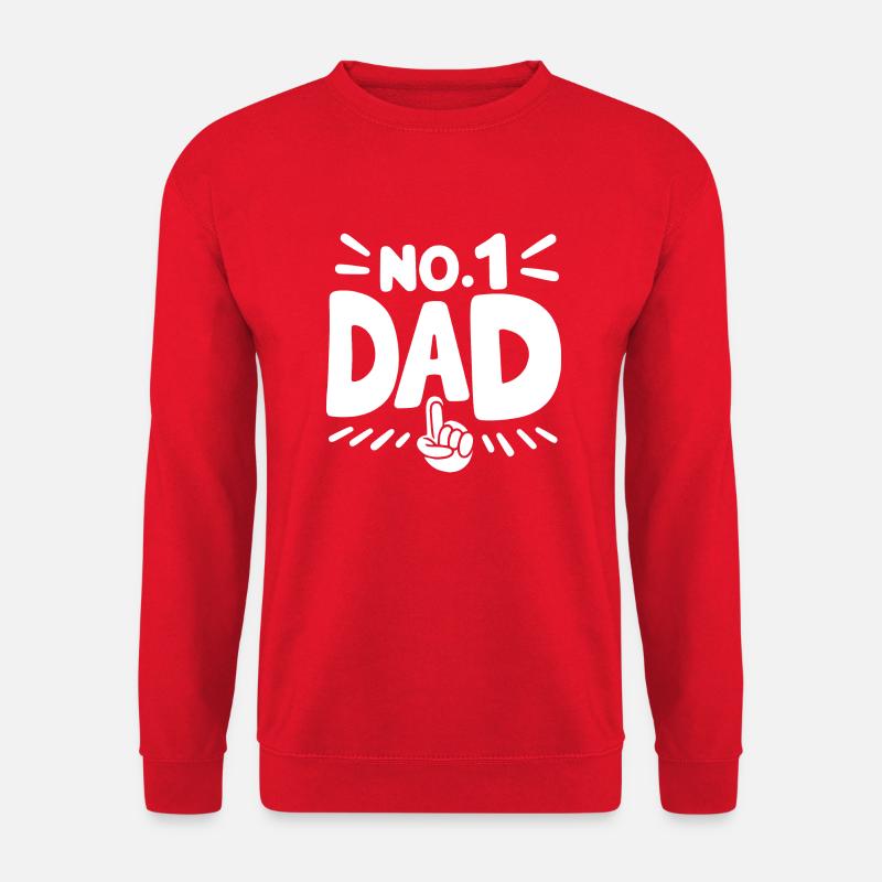 No 1 Dad - Unisex Sweatshirt - red