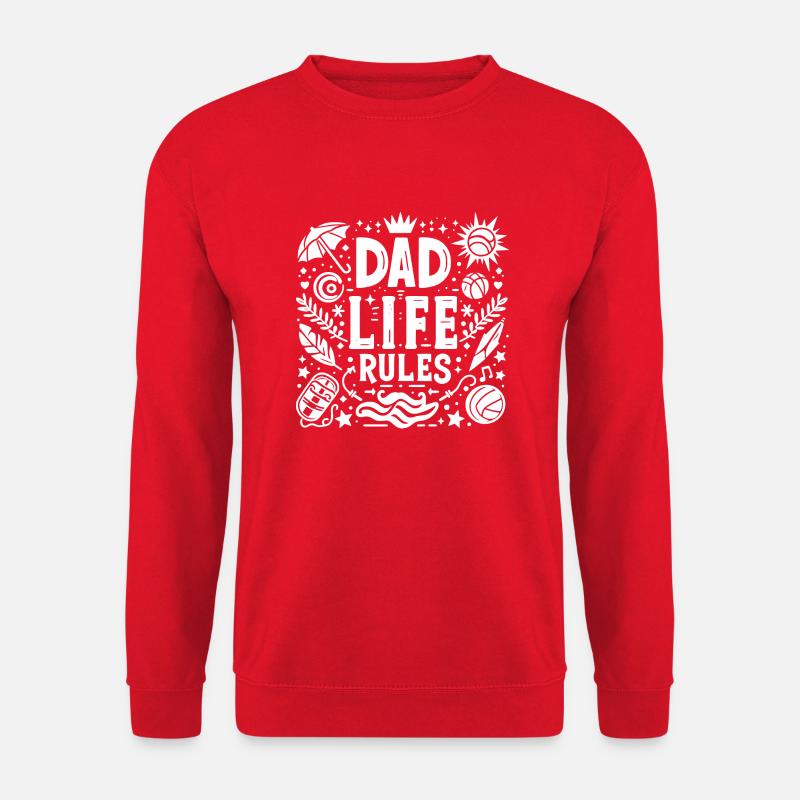 Dad Life Rules - Unisex Sweatshirt - red