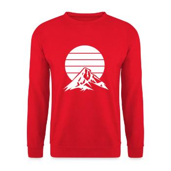 mountains mountains - Unisex Sweatshirt - red - Front - Alina (178cm) & Michal (187cm)