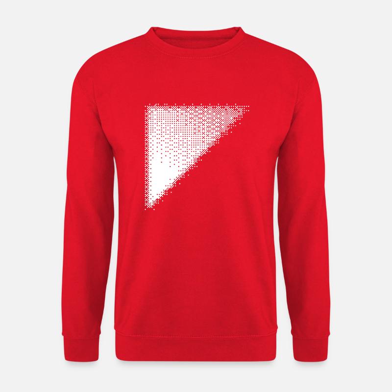 triangle bitmap design - Unisex Sweatshirt - red
