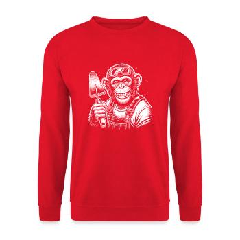 Bricklayer - Unisex Sweatshirt - red - Front - Alina (178cm) & Michal (187cm)