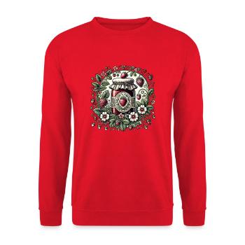 Vintage Strawberry Jam - Unisex Sweatshirt - red - Front - Alina (178cm) & Michal (187cm)