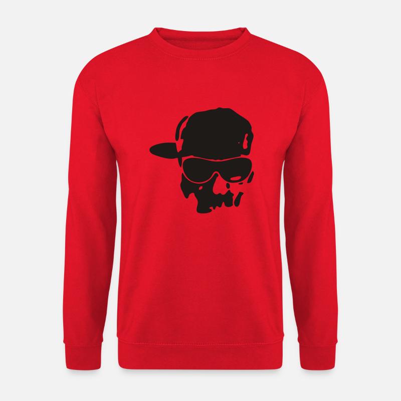 Rapper Skull - Unisex Sweatshirt - red