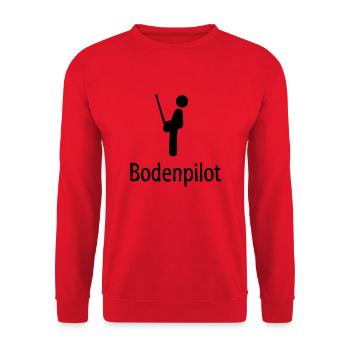 bodenpilot_picto - Unisex Pullover - Rot - Vorne - Alina (178cm) & Michal (187cm)