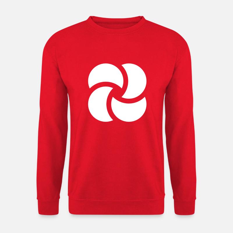 Abstrakte Blume - Unisex Pullover - Rot