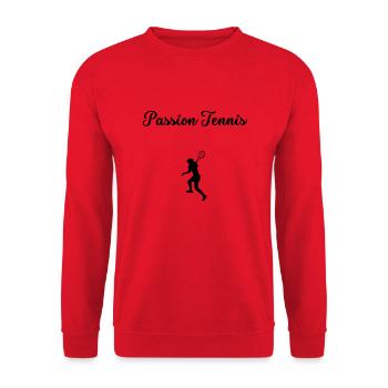 Passion Tennis - Sweat-shirt Unisexe - rouge - Devant - Alina (178cm) & Michal (187cm)