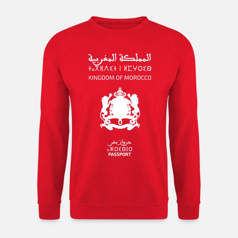 Marokkanischer Reisepass - Unisex Pullover - Rot