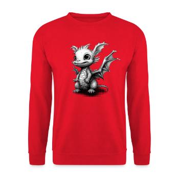 Dragon Baby - Unisex Pullover - Rot - Vorne - Alina (178cm) & Michal (187cm)
