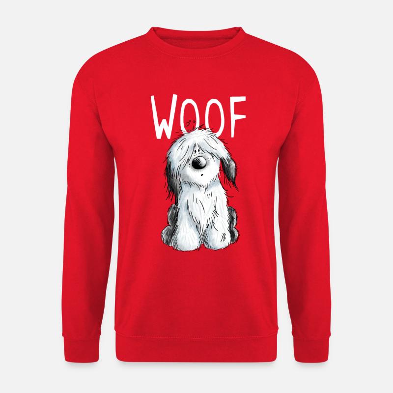 Woof Bobtail - Bobtails - Old English Sheepdog - Unisex Pullover - Rot