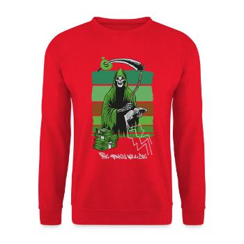 Sensenmann - Unisex Pullover - Rot - Vorne - Alina (178cm) & Michal (187cm)