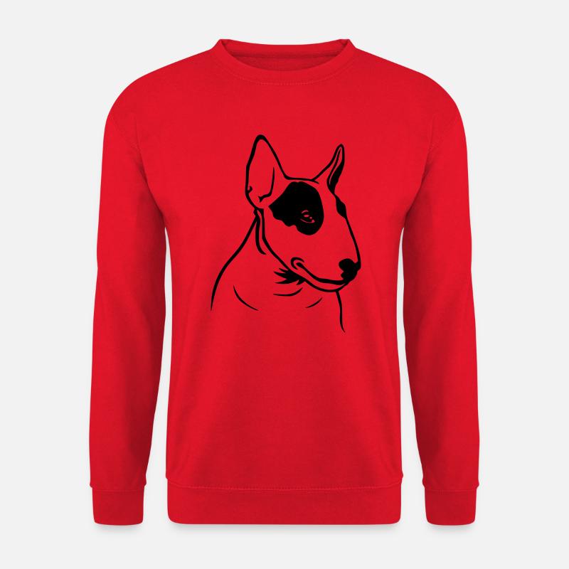 Bullterrier Profil (D) - Unisex Pullover - Rot