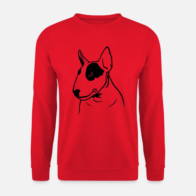 Bullterrier Profil (G) - Unisex Pullover - Rot